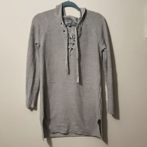 Soho NY&CO. Hooded Long Sweater - Picture 3 of 4